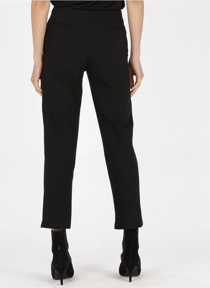 Maje PALMA - Pantalon Droit 7/8 ème Ceinturé | Noir 4 Maje PALMA - Pantalon Droit 7/8 ème Ceinturé | Noir – Bild 2