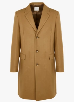 Sandro APOLLO - Manteau Col Tailleur Regular-fit En Laine Mélangée | Beige