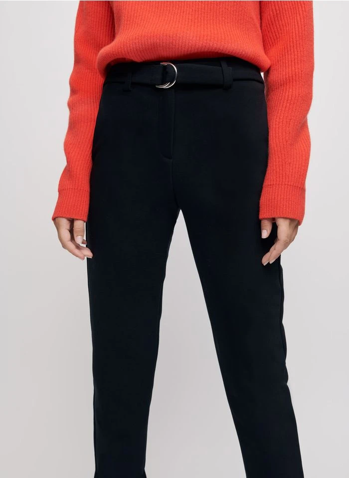 Maje PALMA - Pantalon Droit 7/8 ème Ceinturé | Noir 16 Maje PALMA - Pantalon Droit 7/8 ème Ceinturé | Noir – Bild 14