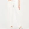 ONE STEP Pantalon Carotte Taille Haute En Coton Mélangé | Blanc -Sandro Geschaft 3345003