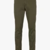 Selected Pantalon Slim En Coton Organique | Kaki 2 Selected Pantalon Slim En Coton Organique | Kaki -Sandro Geschaft 3385429