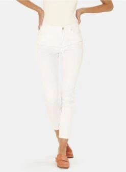 ZAPA JOLY - Pantalon Slim En Coton Stretch | Blanc