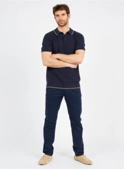 Schott Chino Regular-fit En Coton Stretch | Bleu -Sandro Geschaft 3592395