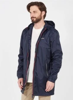 Schott CLYDE - Manteau Imperméable à Capuche | Bleu -Sandro Geschaft 3613108
