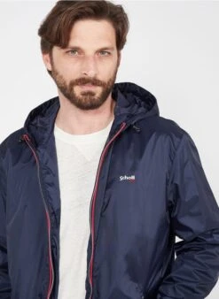 Schott CLYDE - Manteau Imperméable à Capuche | Bleu -Sandro Geschaft 3613109