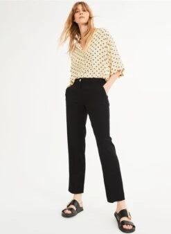 CLAUDIE PIERLOT POUPIN - Pantalon Droit | Noir -Sandro Geschaft 3659885