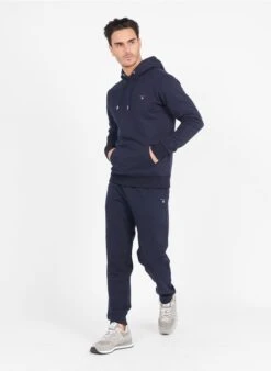Gant ORIGINAL SWEAT PANTS - Jogging Droit Brodé En Coton Mélangé | Bleu -Sandro Geschaft 3675277