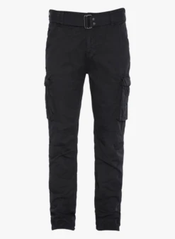 Schott Pantalon Treillis Ceinturé | Noir