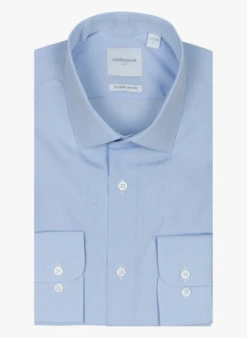 Chemise Col Classique Regular-fit En Coton | Bleu