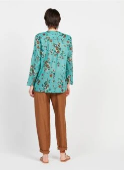 PAPIZO - Pantalon Carotte Taille Haute | Marron -Sandro Geschaft 3922268