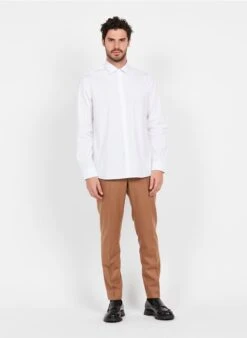 Chemise Col Classique Regular-fit En Coton | Blanc -Sandro Geschaft 3949415