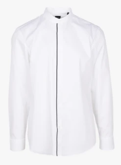 Boss Chemise Col Classique En Coton Mélangé | Blanc