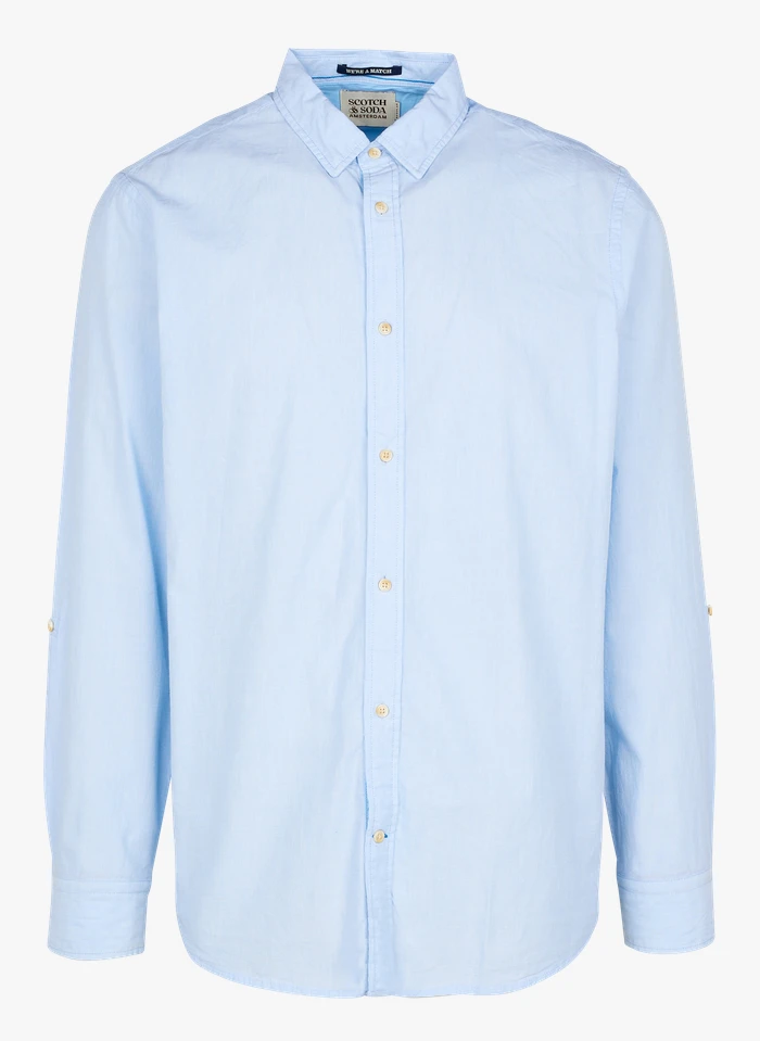 Scotch And Soda Chemise Col Classique Regular-fit En Coton Bio | Bleu 3 Scotch And Soda Chemise Col Classique Regular-fit En Coton Bio | Bleu