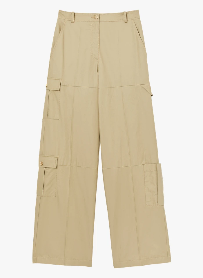 Sandro POPEYE - Pantalon Cargo En Coton Mélangé | Kaki 4 Sandro POPEYE - Pantalon Cargo En Coton Mélangé | Kaki – Bild 2