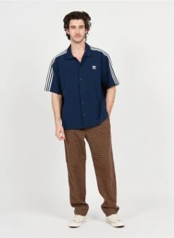 Les Deux Pantalon Imprimé Pied-de-poule En Laine Mélangée | Marron -Sandro Geschaft 3974582