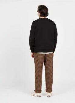 Les Deux Pantalon Imprimé Pied-de-poule En Laine Mélangée | Marron -Sandro Geschaft 3974598