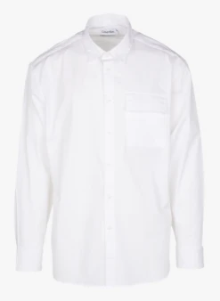 Calvin Klein Chemise Relaxed Fit En Coton Mélangé | Blanc