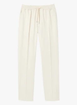 Sandro NEW ALPHA COTTON - Pantalon Chino Avec Cordon En Coton Mélangé | Blanc