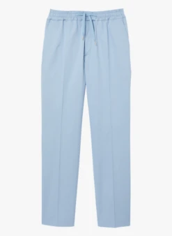 Sandro NEW ALPHA COTTON - Pantalon Chino Avec Cordon En Coton Mélangé | Bleu
