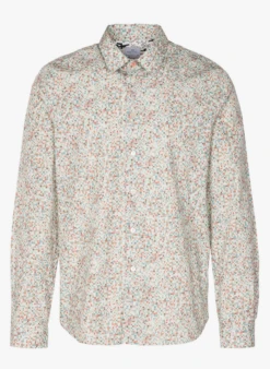 PAUL SMITH Chemise Col Classique Tailored-fit Imprimée En Coton | Vert