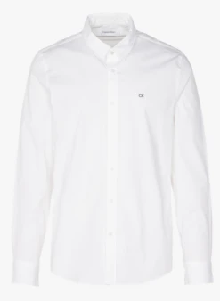 Calvin Klein Chemise Slim Fit En Coton Mélangé | Blanc