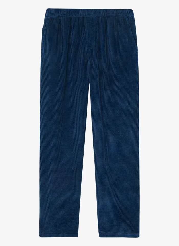 American Vintage PADOW - Pantalon Côtelé En Coton | Bleu 3 American Vintage PADOW - Pantalon Côtelé En Coton | Bleu