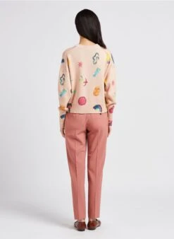 PAUL SMITH Pantalon à Pinces 7/8ème En Laine | Rose 13 PAUL SMITH Pantalon à Pinces 7/8ème En Laine | Rose -Sandro Geschaft 4012485