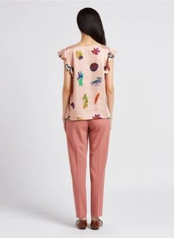 PAUL SMITH Pantalon à Pinces 7/8ème En Laine | Rose 15 PAUL SMITH Pantalon à Pinces 7/8ème En Laine | Rose -Sandro Geschaft 4012491