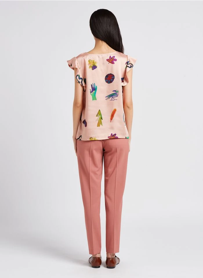 PAUL SMITH Pantalon à Pinces 7/8ème En Laine | Rose 9 PAUL SMITH Pantalon à Pinces 7/8ème En Laine | Rose – Bild 7