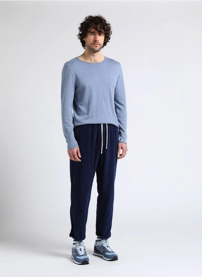 American Vintage PADOW - Pantalon Côtelé En Coton | Bleu 6 American Vintage PADOW - Pantalon Côtelé En Coton | Bleu – Bild 4