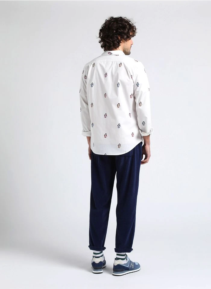 American Vintage PADOW - Pantalon Côtelé En Coton | Bleu 9 American Vintage PADOW - Pantalon Côtelé En Coton | Bleu – Bild 7