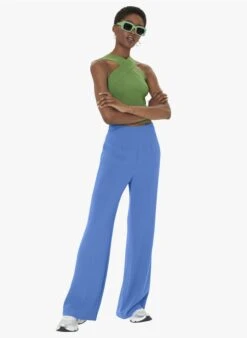 Tara Jarmon POEMA - Pantalon Droit | Bleu -Sandro Geschaft 4030907