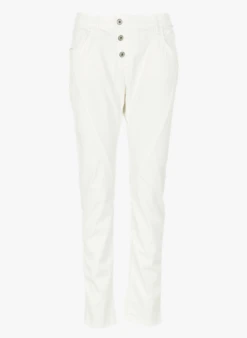Please Pantalon Slim En Coton Mélangé | Beige -Sandro Geschaft 4035629