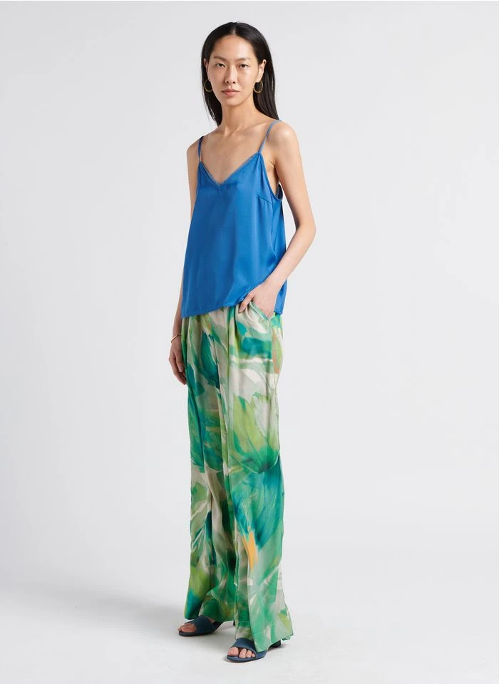 TWINSET Pantalon Palazzo Imprimé Tie And Dye | Vert 6 TWINSET Pantalon Palazzo Imprimé Tie And Dye | Vert – Bild 4