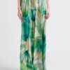 TWINSET Pantalon Palazzo Imprimé Tie And Dye | Vert -Sandro Geschaft 4039204