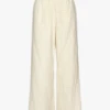 FRNCH PICPUS - Pantalon Large Taille Haute | Beige -Sandro Geschaft 4041583