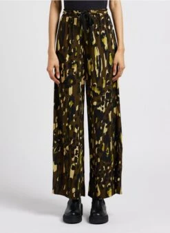 Please Pantalon Droit Imprimé | Noir