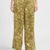 MOSS COPENHAGEN MARICEL - Pantalon Large Taille Haute à Imprimé | Jaune -Sandro Geschaft 4059362