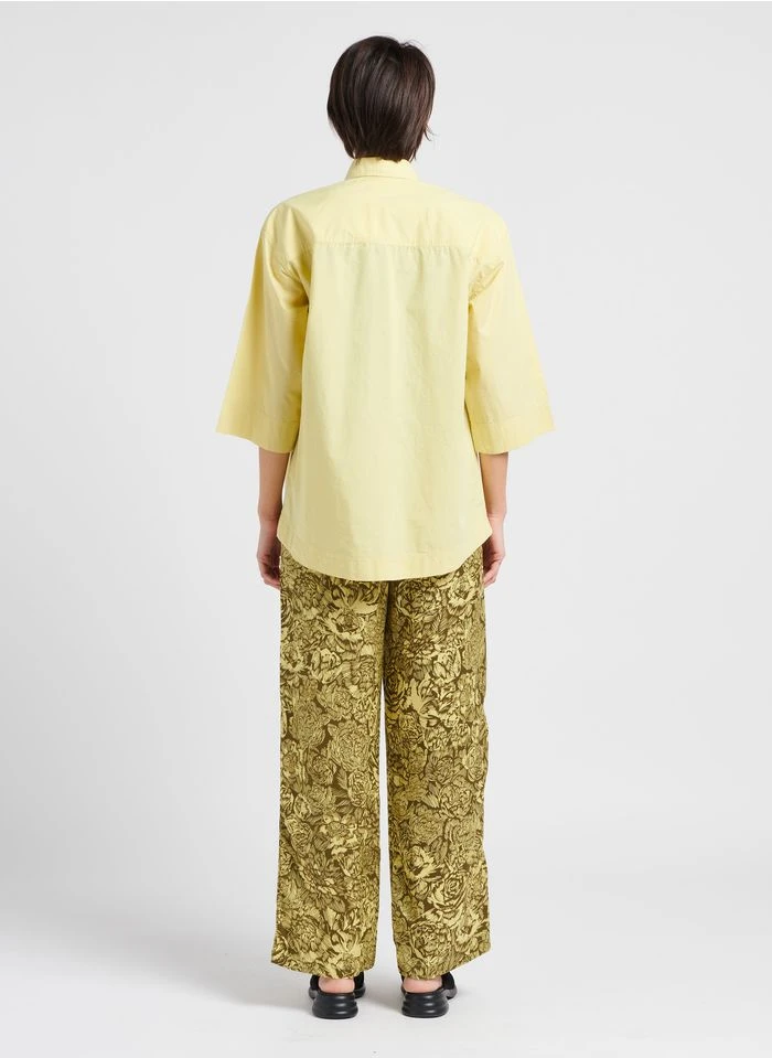 MOSS COPENHAGEN MARICEL - Pantalon Large Taille Haute à Imprimé | Jaune 9 MOSS COPENHAGEN MARICEL - Pantalon Large Taille Haute à Imprimé | Jaune – Bild 7