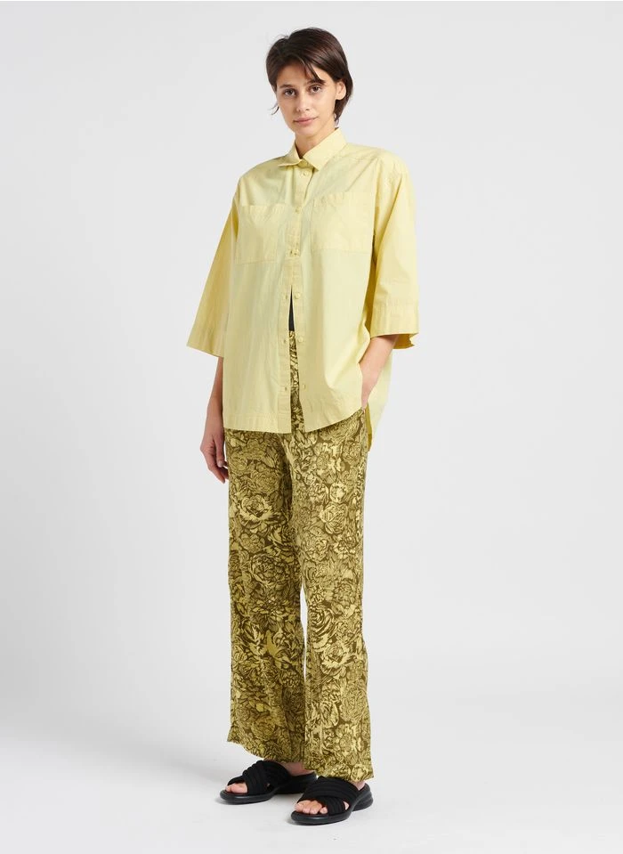 MOSS COPENHAGEN MARICEL - Pantalon Large Taille Haute à Imprimé | Jaune 8 MOSS COPENHAGEN MARICEL - Pantalon Large Taille Haute à Imprimé | Jaune – Bild 6