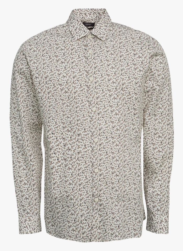 ESPRIT Chemise Regular-fit En Coton Imprimé | Blanc 3 ESPRIT Chemise Regular-fit En Coton Imprimé | Blanc