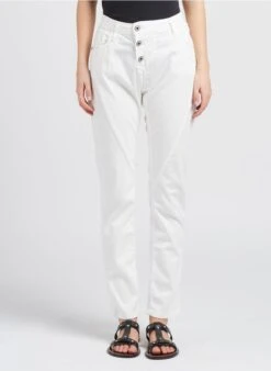Please Pantalon Slim En Coton Mélangé | Beige