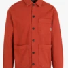Faguo LORGE - Blouson Col Classique Regular-fit En Coton | Rouge -Sandro Geschaft 4073361