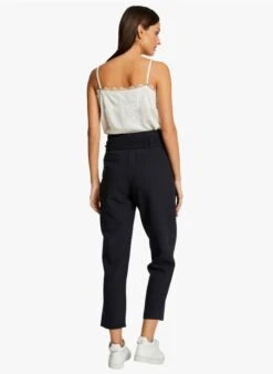 MORGAN PARIA - Pantalon Droit Taille Haute | Bleu 9 MORGAN PARIA - Pantalon Droit Taille Haute | Bleu -Sandro Geschaft 4076423