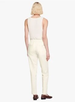 Sandro NEW ALPHA COTTON - Pantalon Chino Avec Cordon En Coton Mélangé | Blanc 12 Sandro NEW ALPHA COTTON - Pantalon Chino Avec Cordon En Coton Mélangé | Blanc -Sandro Geschaft 4077323