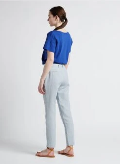 JUDE - Pantalon Droit En Coton Mélangé | Bleu 11 JUDE - Pantalon Droit En Coton Mélangé | Bleu -Sandro Geschaft 4089403