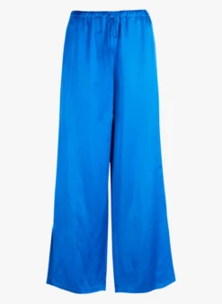 Marc O'Polo Pantalon Large En Cuir Mélangé | Bleu -Sandro Geschaft 4100156