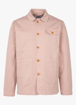 Veste Col Classique En Coton Bio | Rose