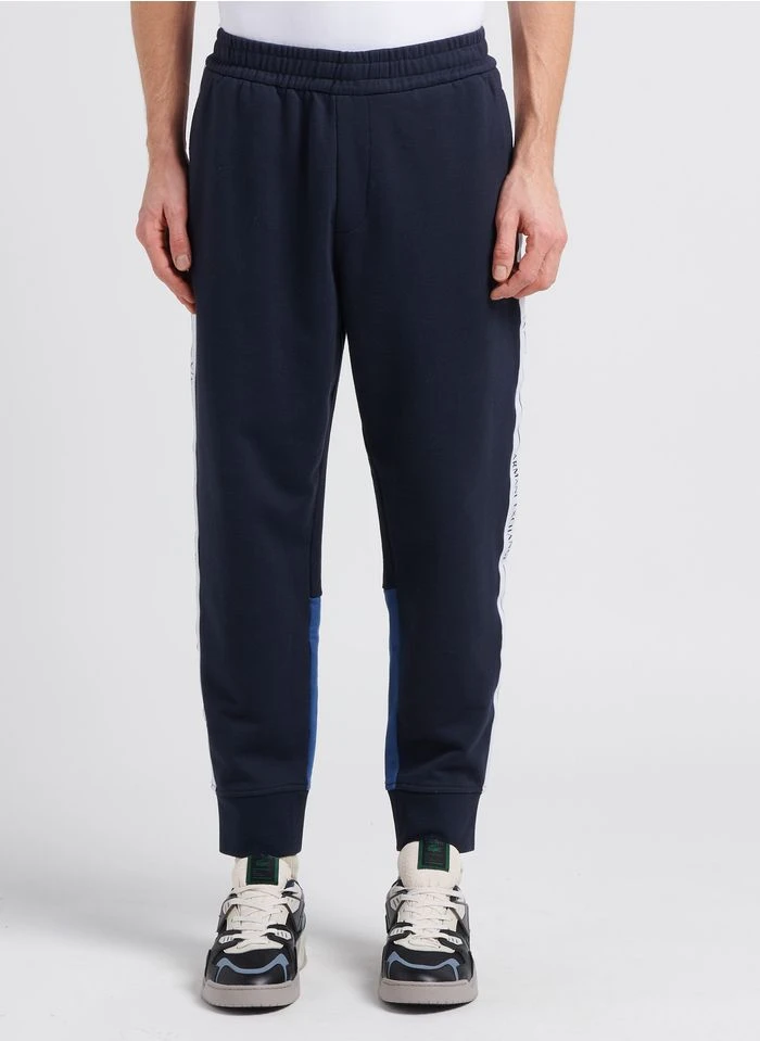 Armani Exchange Jogging A Bandes Logotypées En Coton | Bleu 4 Armani Exchange Jogging A Bandes Logotypées En Coton | Bleu – Bild 2
