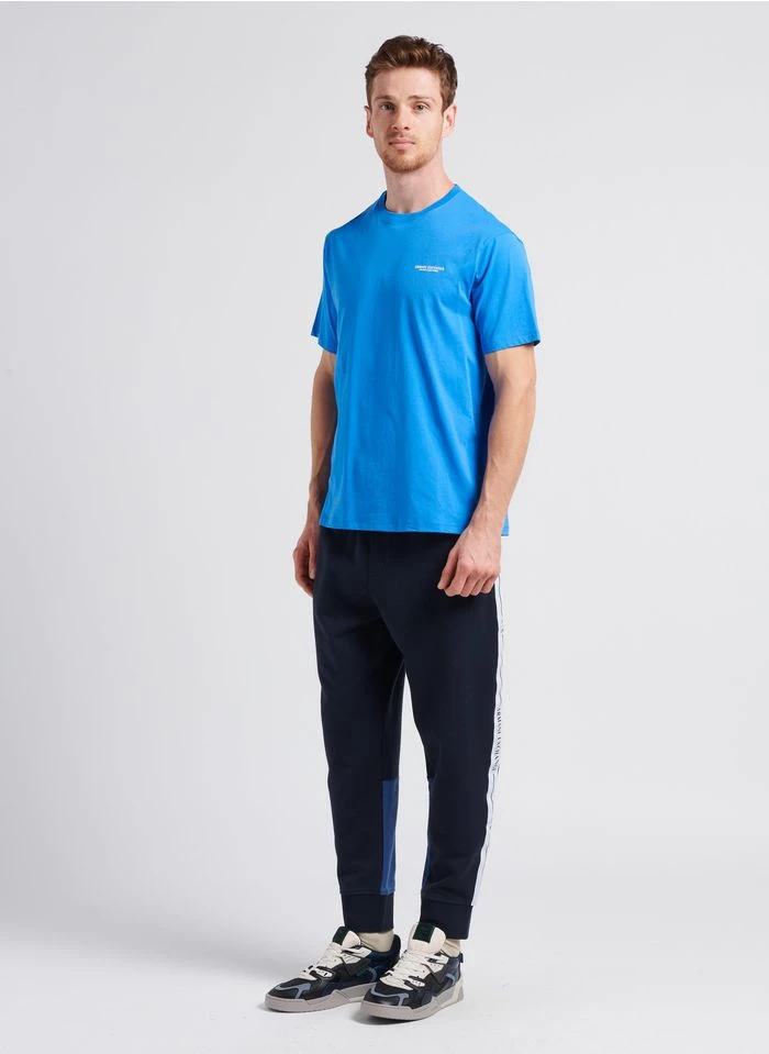 Armani Exchange Jogging A Bandes Logotypées En Coton | Bleu 13 Armani Exchange Jogging A Bandes Logotypées En Coton | Bleu – Bild 11